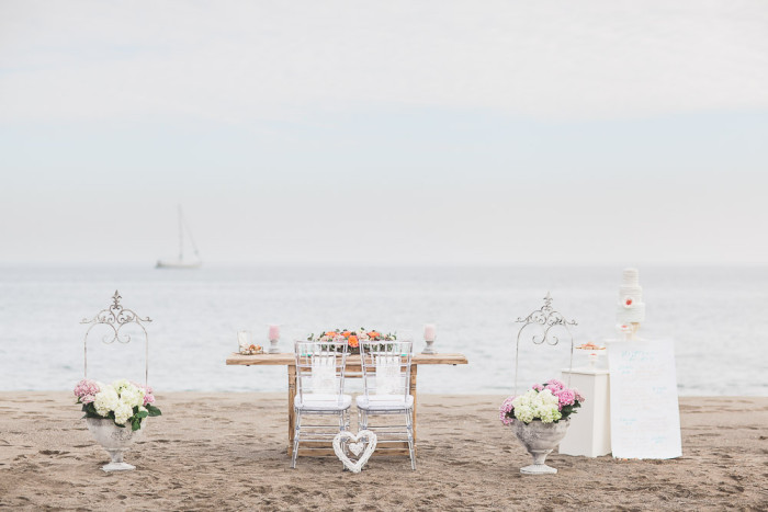 boda elegante en la playa